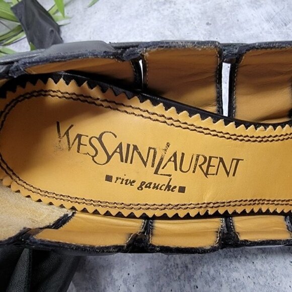 Yves Saint Laurent | Sexy Black Ankle Wrap Heels Size EU 37.5 - Picture 11 of 14
